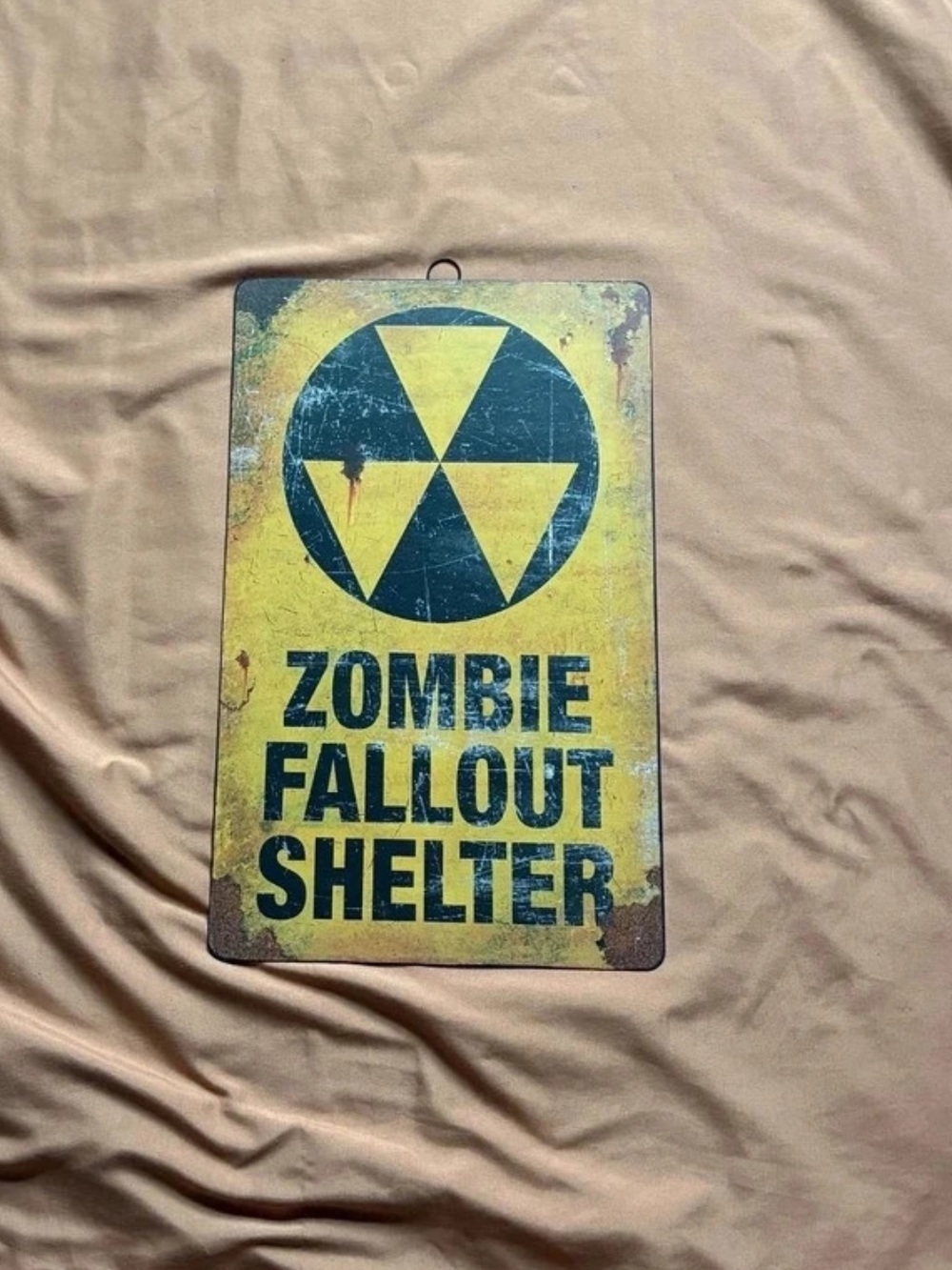 Zombie Fallout Shelter Decorative Metal Sign